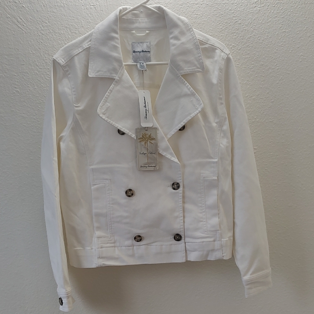 Tommy Bahama Cotton Twill Crop Peacoat